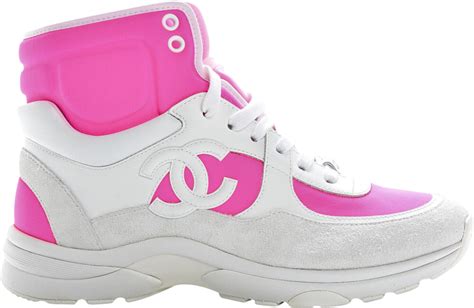 chanel high top sneakers pink